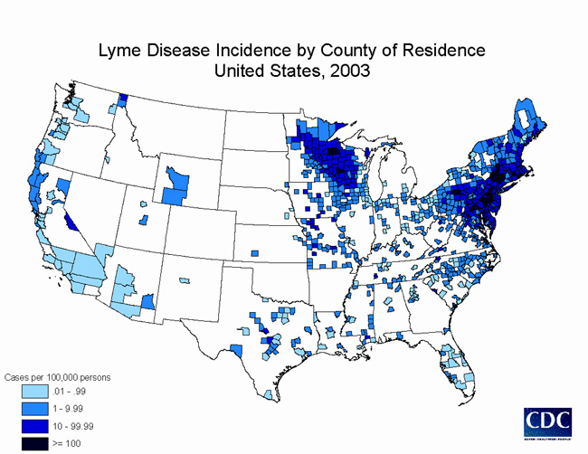 Lyme Disease Map – United States
